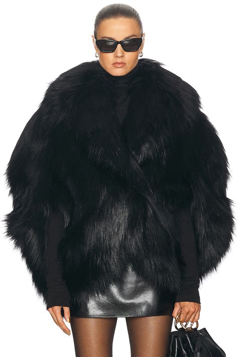 givenchy faux fur coat